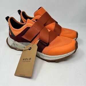 HOLO Eco Artemis Strap Sneakers Orange Sporty Comfort Runner US 10 NWT